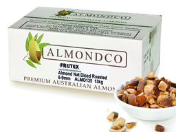 Almond Nat Diced Roasted  6-9mm 12kg
